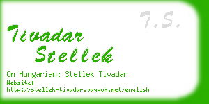 tivadar stellek business card